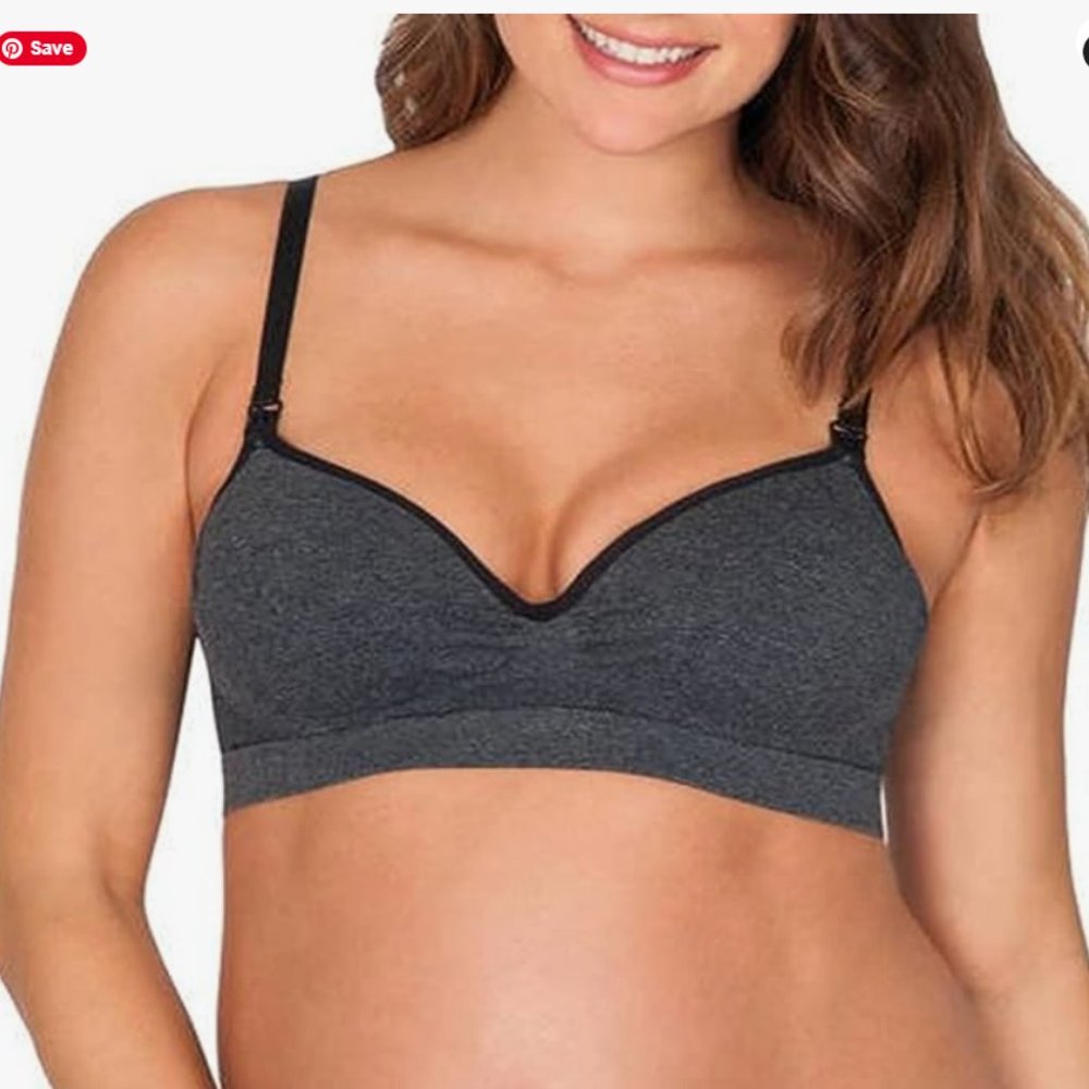 Great Expectations Maternity Seamless Nursing Bra size XL Molded Cup Wire Free
